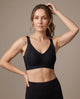 Seamless Wireless Minimizer Bra - Black - Detail