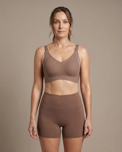 Comfortable Push Up Bra - Coffee - Front
